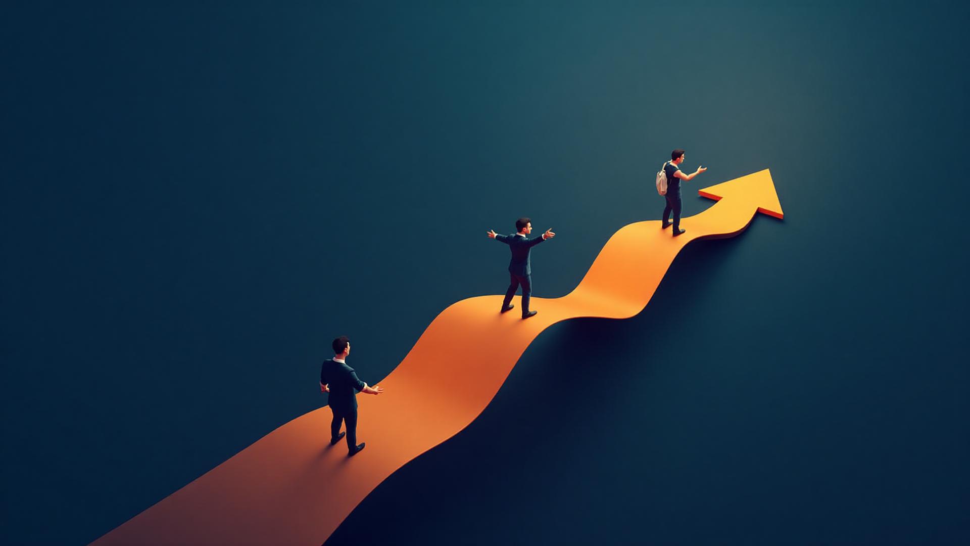 Illustration zum Beitrag: Führung im Wandel: Wie moderne KMUs ihre Teams auf Zukunft ausrichten